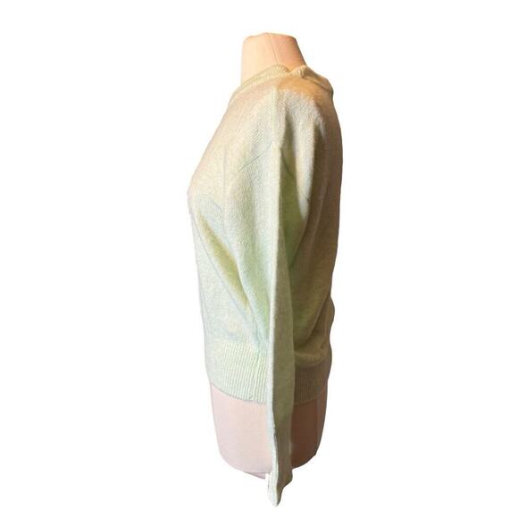 Ann Taylor Factory Plush Sweater Mint Green XL Jewel Neck0 - Picture 4 of 8